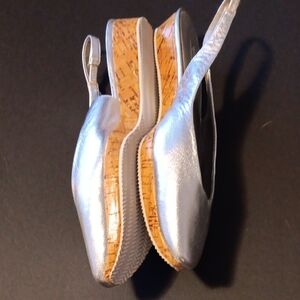 Via Spiga Metallic Slingback Heels